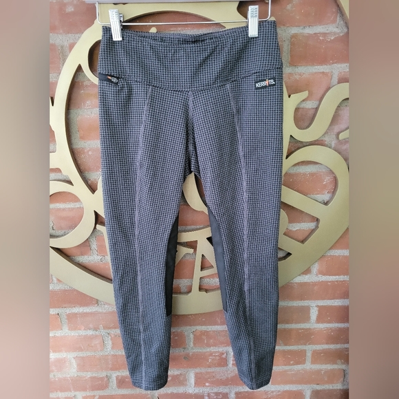 Kerrits Fleece Performance Tight in Dark Grey Houndstooth Size XS